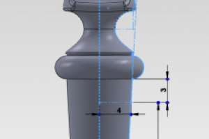 Модель запорной части крана самовара