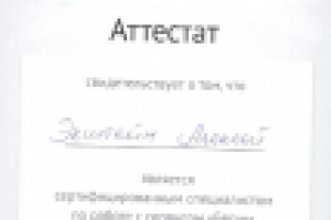 Сертификат Бегун