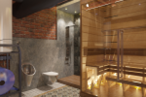 Санузел в стиле LOFT