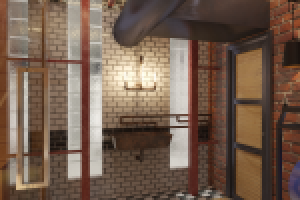 Санузел в стиле LOFT