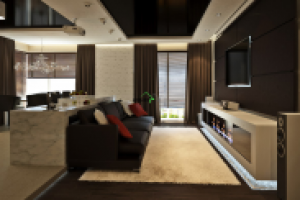 Дизайн квартиры  в стиле Хай-тек. г. Москва