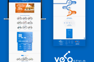 Дизайн главной страницы сайта для веломагазина "Velostyle"