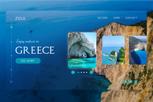 Макет сайта "Блог о Греции"