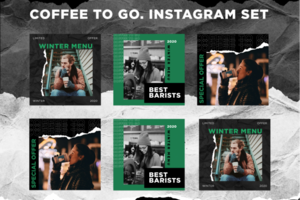 Шаблон оформления Instagram кофейни TO GO