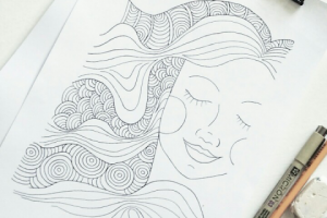 Иллюстрация для антистресс-раскраски