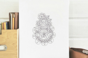 Иллюстрация для антистресс-раскраски