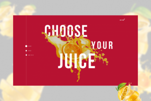 Первый экран для сервиса по приготовлению соков