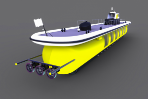 3D модель гражданской подводной лодки