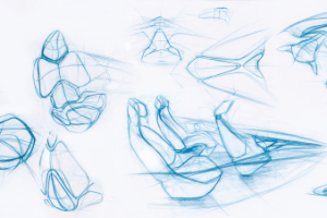 Ручные скетчи кресел и эллементов интерьера авто