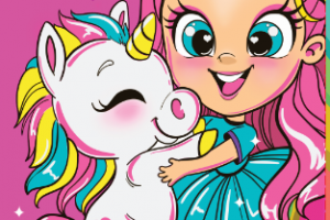 единорог и девочка