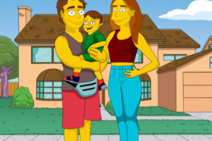 Семейный портрет в стиле Симпсонов
