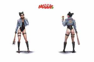 Концепт девушка из уличной банды