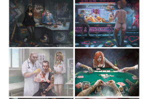 Иллюстрации локаций для игры Улицы