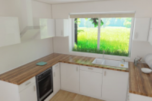 Кухня загородного дома