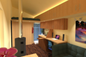 Автономный экодом. Интерьер домика 6х3.