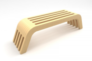 Уличная скамейка для городской среды.