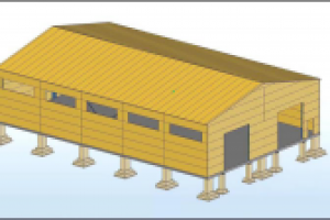 Проект здания по серии пролетом 12, 18, 21м.
