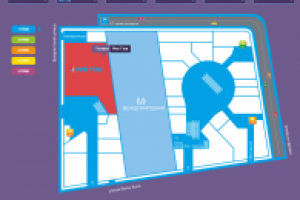 Флеш-план этажей торгового центра с арендаторами