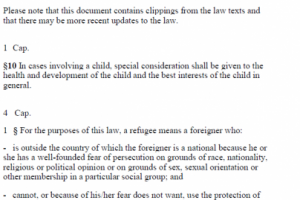 Перевод закона со шведского на английский