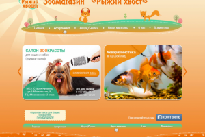 Сайт зоомагазина Рыжий хвост с каталогом. Товары для животных