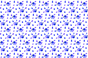 Паттерн кляксы ладошки для айдентики "Корпорация увлечений"