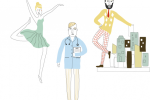 Иллюстрации для книги : хореограф, доктор, архитектор