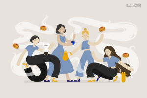 Illustration for LU.CO. coffee shop