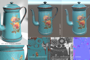 Кофейник с гранж текстурой