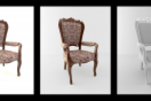 Итальянское кресло с резной спинкой