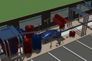 Туннельная автомойка.Фрагмент.