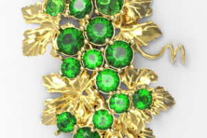 Виноградный комплект: серьга