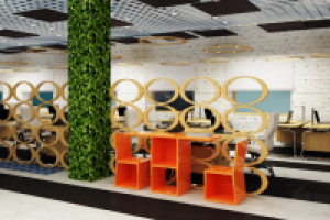 Вид с коридора на рабочую зону