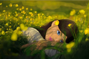 Девушка в цветах