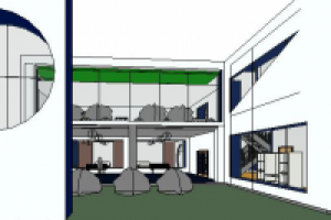 Чертеж фасада, тонировка