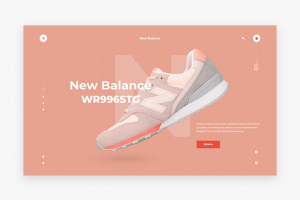 Landing Page модели спортивной обуви
