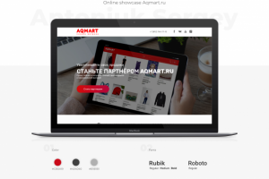 Дизайн Landing Page "Онлайн витрина Aqmart"