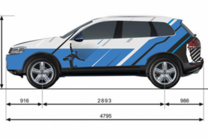 Брендирование автомобиля парашютной школы