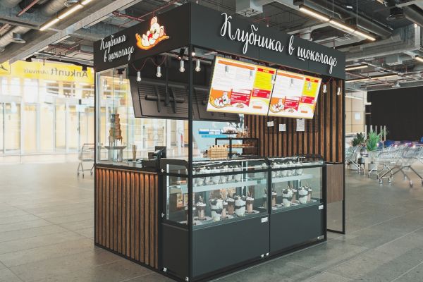 Дизайн острова для сети ресторанов - "Клубника в шоколаде".