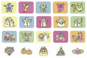 серия рисунков для детской игры