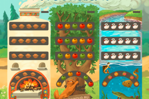 иллюстрация к сказке "Гуси лебеди"