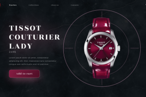 Дизайн-макет посадочной страницы на лендинг о женских часах