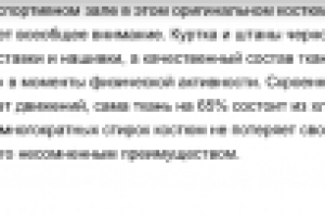 Описание товара для интернет магазина
