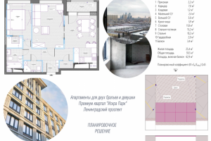 ЖК Искра Парк (апартаменты для двух братьев и девушки)