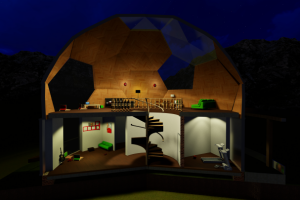 3д разрез с освещением