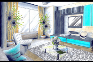 Визуализация интерьера маркерами