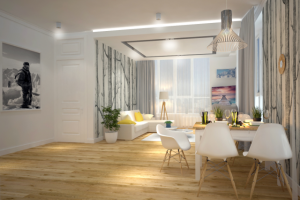 гостиная со столовой .пермь