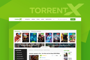 Дизайн и верстка для сайта TorrentX