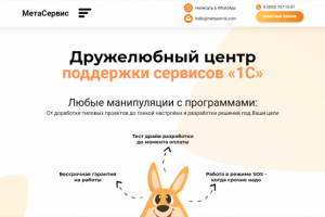 Landing Page компании Метасервис