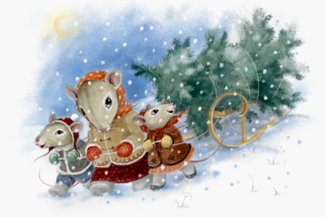 рождественская/новогодняя открытка