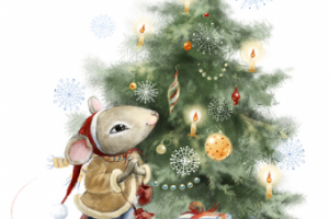 рождественская/новогодняя открытка